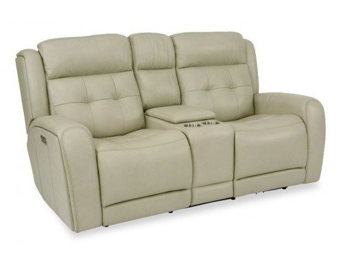 Grant Power Reclining Loveseat with Console and Power Headrests